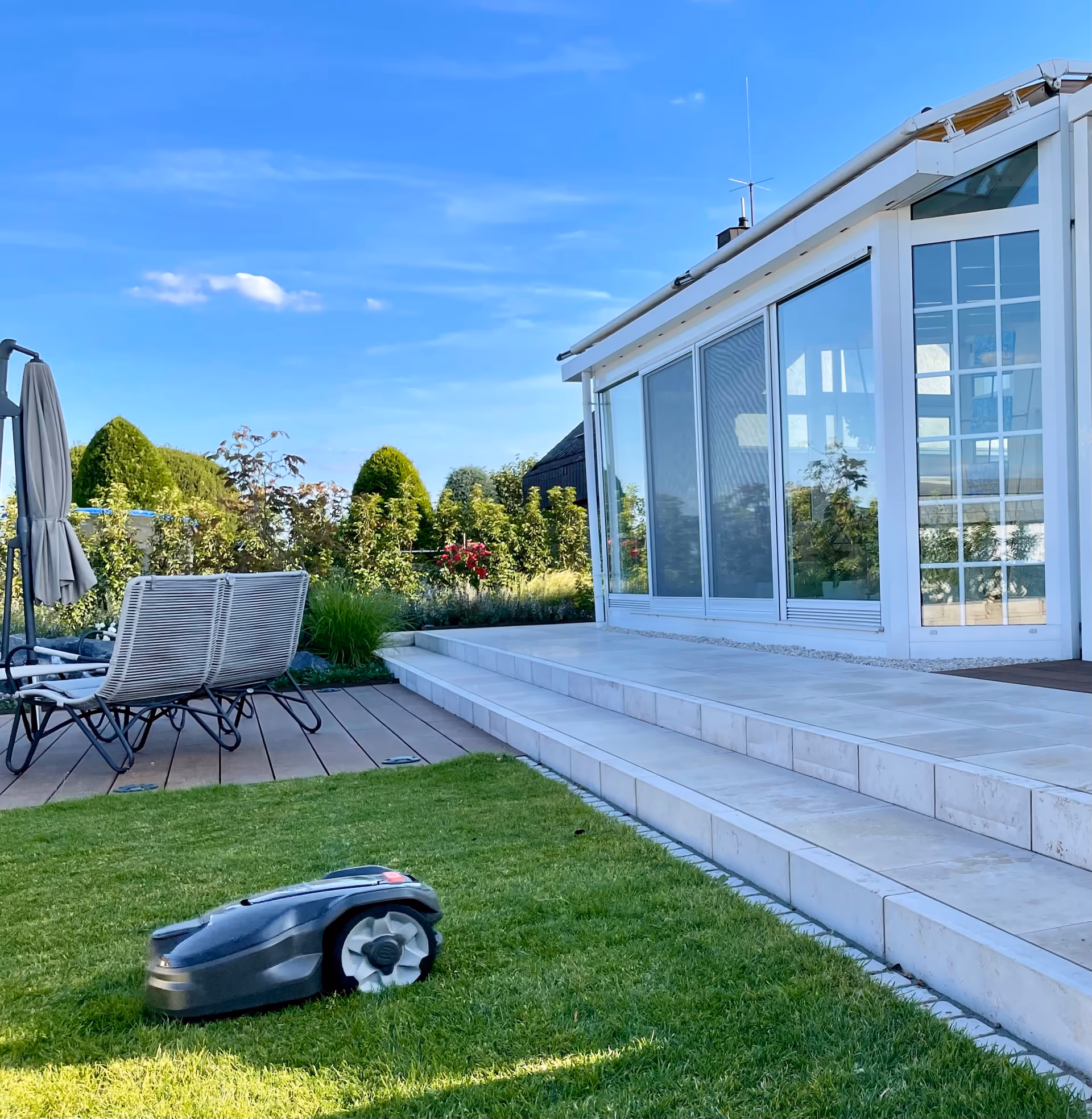 Gartenneugestaltung mit Frankenschotter in Andernach – Stefan Keiser Gartengestaltung